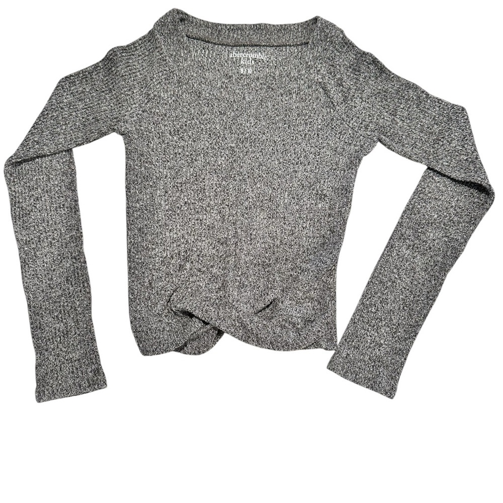 Abercrombie Kids Charcoal long sleeve soft Knit Top Size 9-10